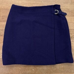Ann Taylor purple faux wrap tweed mini pencil skirt size 10
 b62